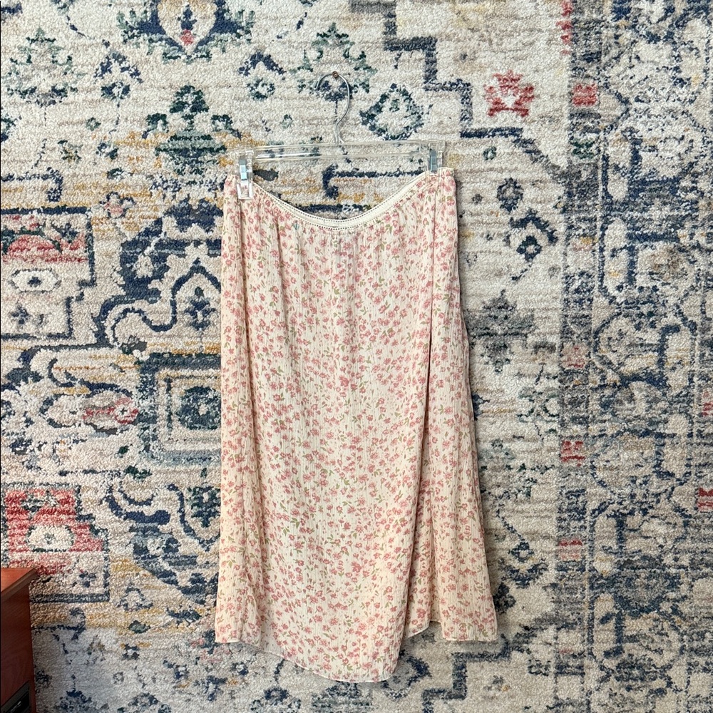 Josephine Chaus Pink Floral A-Line Skirt